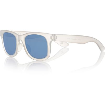 Kids blue retro mirrored sunglasses